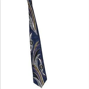Martin Wong Screenplay Art Deco Tie Blue Purple